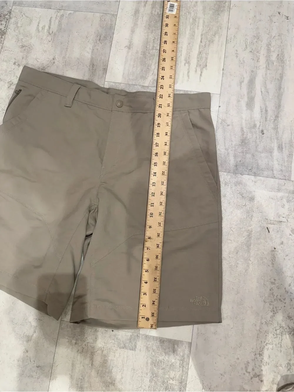 The North Face Khaki Field Cargo Shorts with Logo Tab